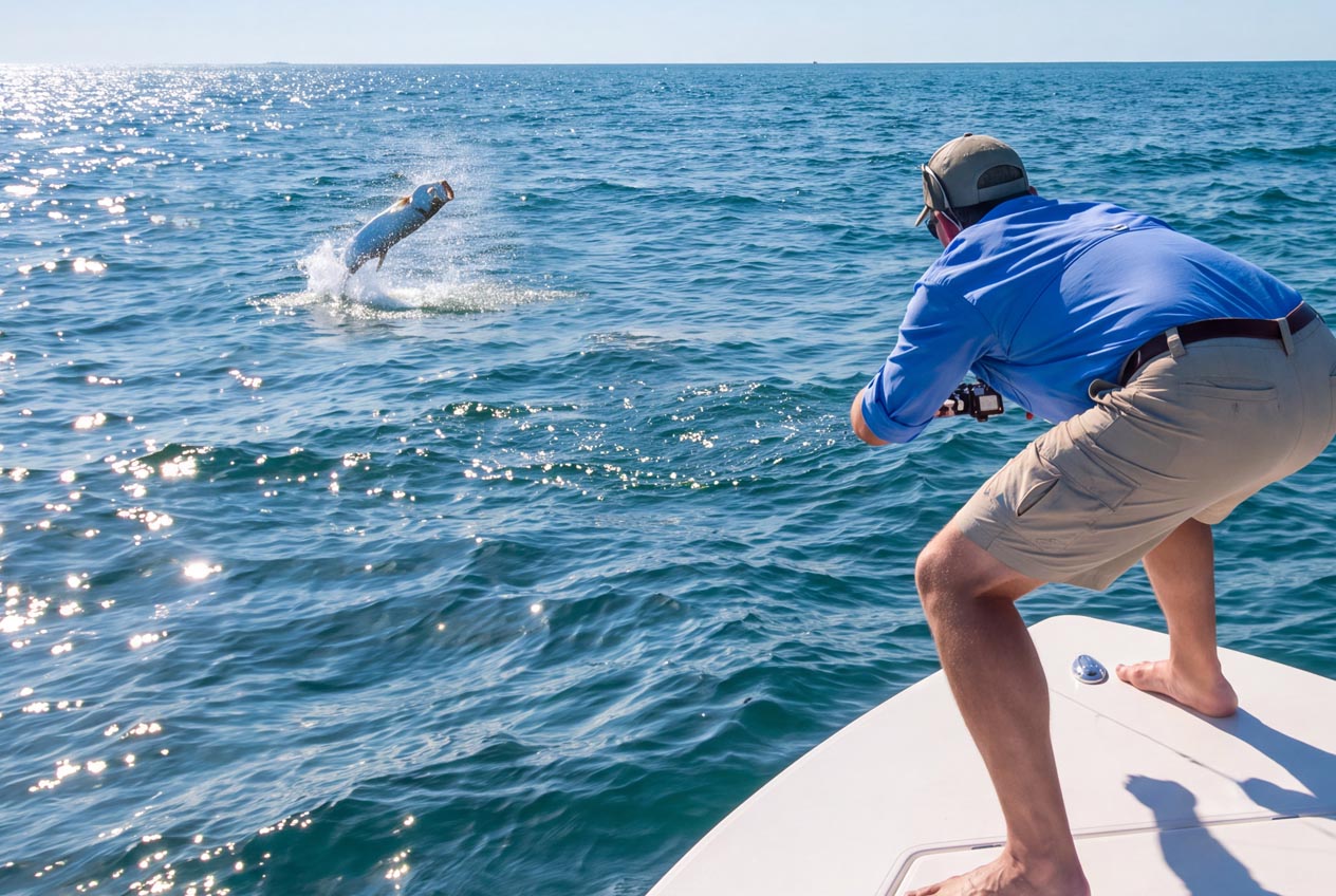 Ein Bonefish wird zurückgesetzt